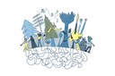 Illustratie Netwerk Wit