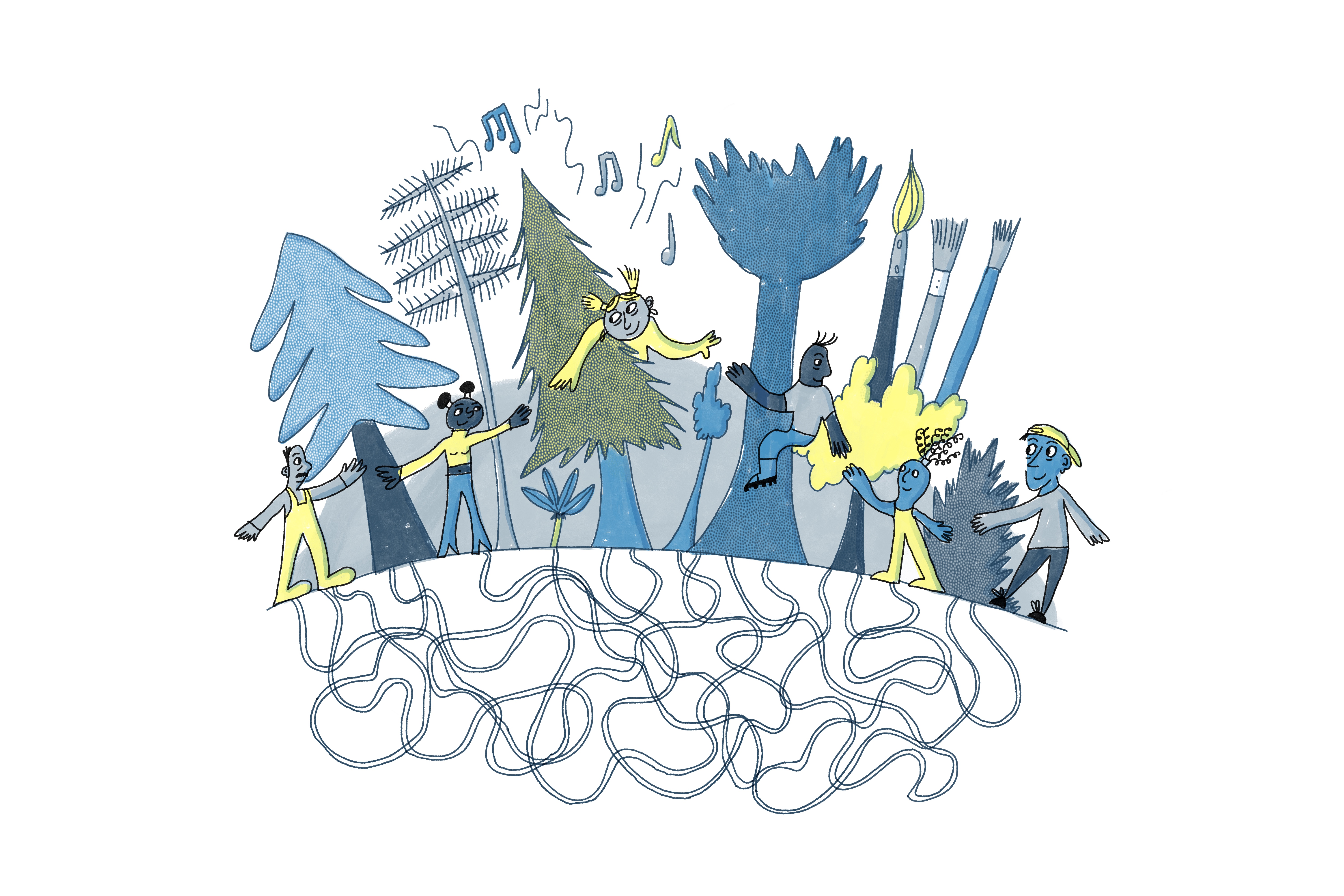 Illustratie Netwerk Wit